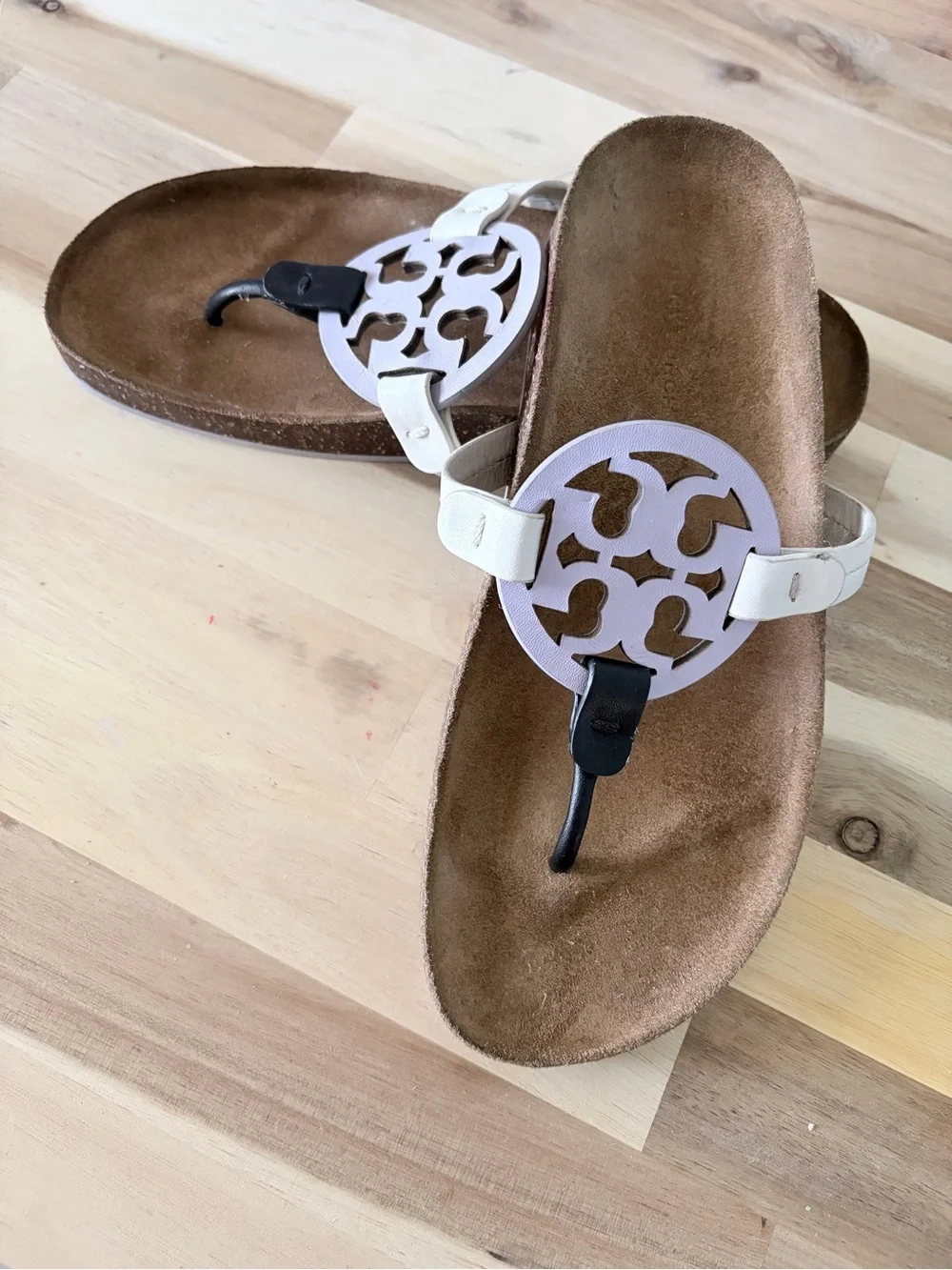 Tory Burch Miller Cloud Sandal Spring Lavender/Perfect Black/New Ivory